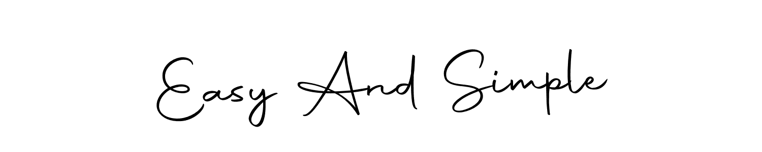 Also we have Easy And Simple name is the best signature style. Create professional handwritten signature collection using Autography-DOLnW autograph style. Easy And Simple signature style 10 images and pictures png