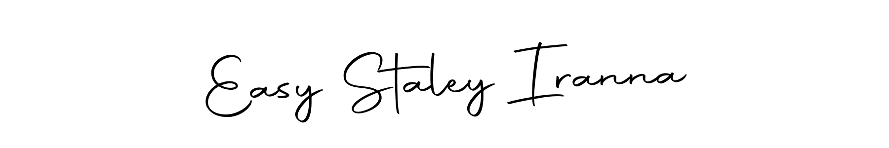 How to make Easy Staley Iranna name signature. Use Autography-DOLnW style for creating short signs online. This is the latest handwritten sign. Easy Staley Iranna signature style 10 images and pictures png