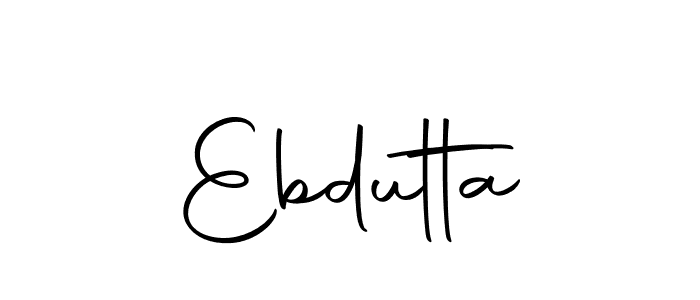 Make a beautiful signature design for name Ebdutta. With this signature (Autography-DOLnW) style, you can create a handwritten signature for free. Ebdutta signature style 10 images and pictures png