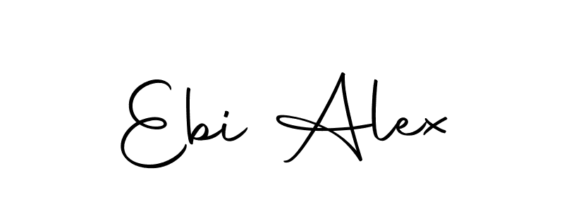 How to make Ebi Alex name signature. Use Autography-DOLnW style for creating short signs online. This is the latest handwritten sign. Ebi Alex signature style 10 images and pictures png