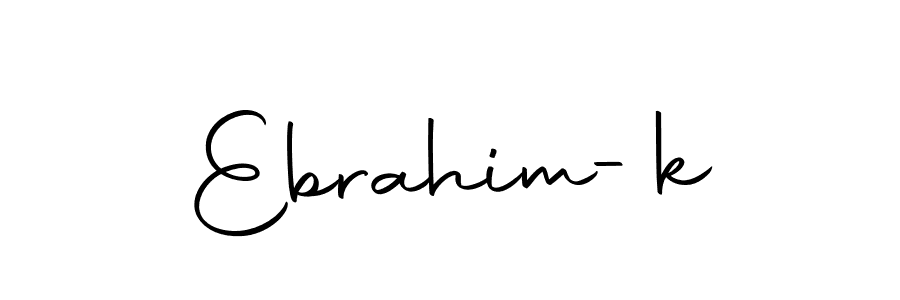 Use a signature maker to create a handwritten signature online. With this signature software, you can design (Autography-DOLnW) your own signature for name Ebrahim-k. Ebrahim-k signature style 10 images and pictures png