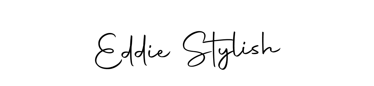 How to make Eddie Stylish name signature. Use Autography-DOLnW style for creating short signs online. This is the latest handwritten sign. Eddie Stylish signature style 10 images and pictures png