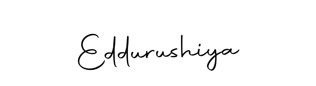 You should practise on your own different ways (Autography-DOLnW) to write your name (Eddurushiya) in signature. don't let someone else do it for you. Eddurushiya signature style 10 images and pictures png