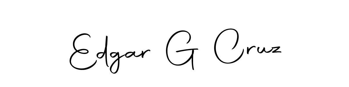 How to make Edgar G Cruz name signature. Use Autography-DOLnW style for creating short signs online. This is the latest handwritten sign. Edgar G Cruz signature style 10 images and pictures png