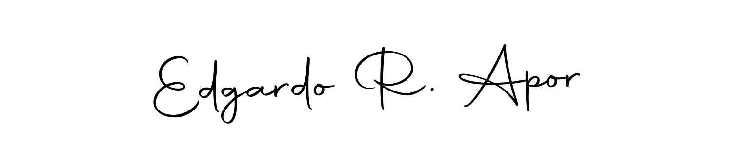 Use a signature maker to create a handwritten signature online. With this signature software, you can design (Autography-DOLnW) your own signature for name Edgardo R. Apor. Edgardo R. Apor signature style 10 images and pictures png