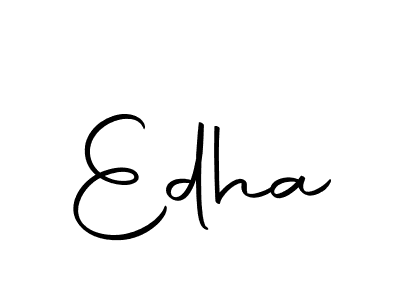 Make a beautiful signature design for name Edha. With this signature (Autography-DOLnW) style, you can create a handwritten signature for free. Edha signature style 10 images and pictures png