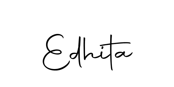 You should practise on your own different ways (Autography-DOLnW) to write your name (Edhita) in signature. don't let someone else do it for you. Edhita signature style 10 images and pictures png