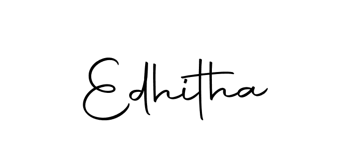 Edhitha stylish signature style. Best Handwritten Sign (Autography-DOLnW) for my name. Handwritten Signature Collection Ideas for my name Edhitha. Edhitha signature style 10 images and pictures png