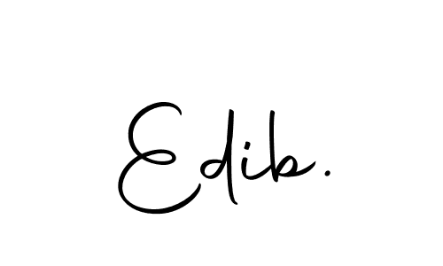 Design your own signature with our free online signature maker. With this signature software, you can create a handwritten (Autography-DOLnW) signature for name Edib.. Edib. signature style 10 images and pictures png