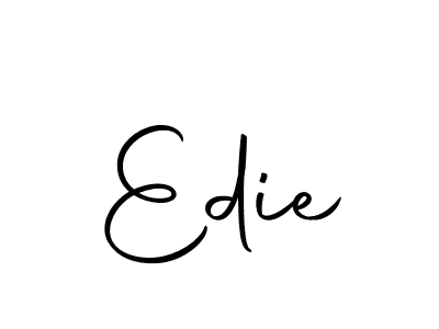 Use a signature maker to create a handwritten signature online. With this signature software, you can design (Autography-DOLnW) your own signature for name Edie. Edie signature style 10 images and pictures png
