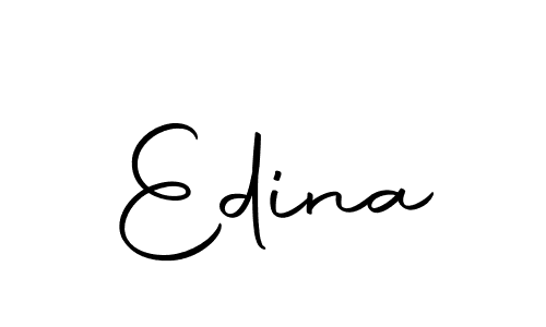 How to make Edina name signature. Use Autography-DOLnW style for creating short signs online. This is the latest handwritten sign. Edina signature style 10 images and pictures png