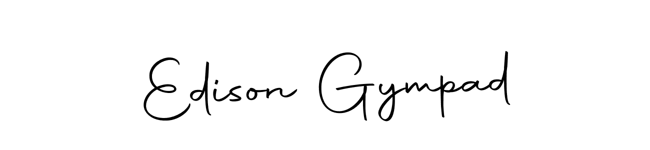 Create a beautiful signature design for name Edison Gympad. With this signature (Autography-DOLnW) fonts, you can make a handwritten signature for free. Edison Gympad signature style 10 images and pictures png