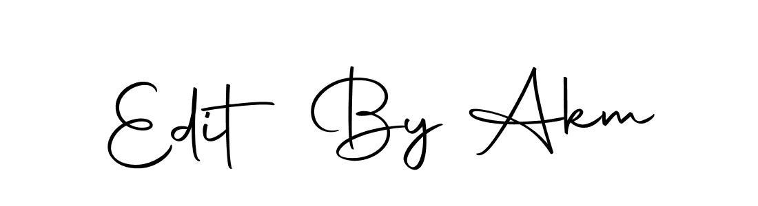 How to make Edit By Akm name signature. Use Autography-DOLnW style for creating short signs online. This is the latest handwritten sign. Edit By Akm signature style 10 images and pictures png