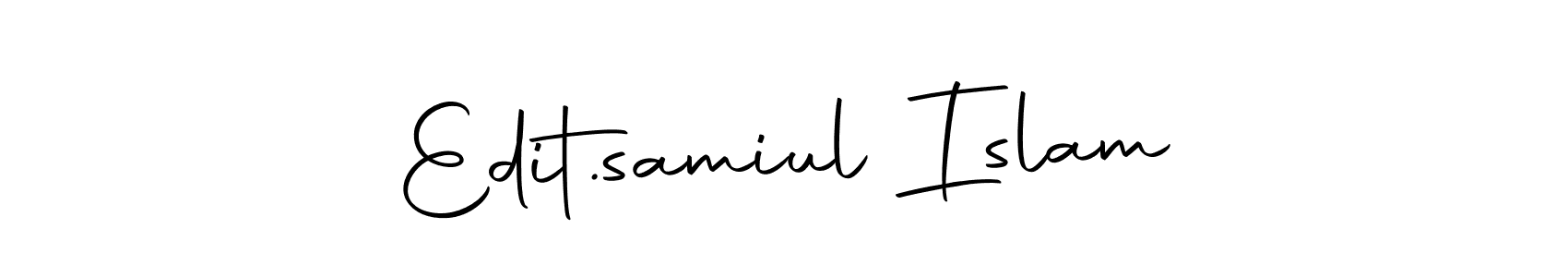 The best way (Autography-DOLnW) to make a short signature is to pick only two or three words in your name. The name Edit.samiul Islam include a total of six letters. For converting this name. Edit.samiul Islam signature style 10 images and pictures png