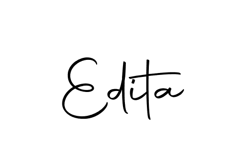 Make a beautiful signature design for name Edita. With this signature (Autography-DOLnW) style, you can create a handwritten signature for free. Edita signature style 10 images and pictures png