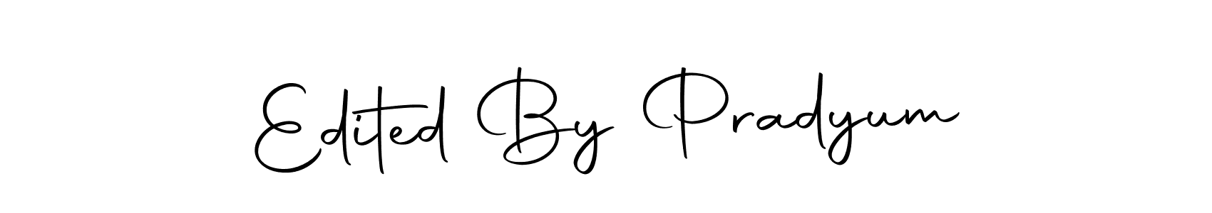 How to make Edited By Pradyum name signature. Use Autography-DOLnW style for creating short signs online. This is the latest handwritten sign. Edited By Pradyum signature style 10 images and pictures png