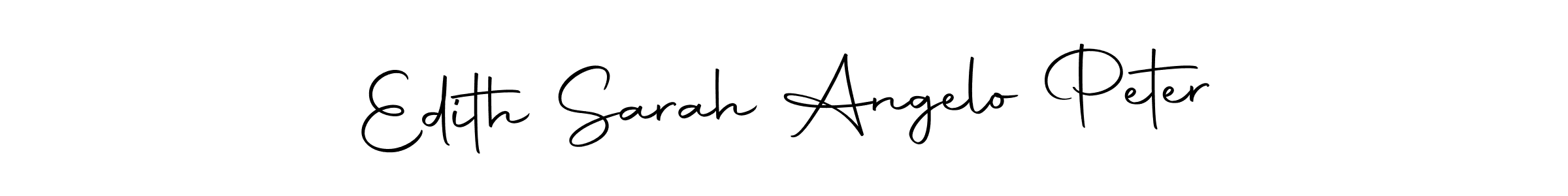 Make a short Edith Sarah Angelo Peter signature style. Manage your documents anywhere anytime using Autography-DOLnW. Create and add eSignatures, submit forms, share and send files easily. Edith Sarah Angelo Peter signature style 10 images and pictures png