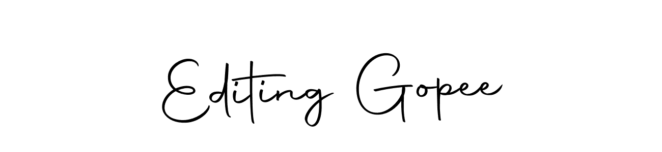 Use a signature maker to create a handwritten signature online. With this signature software, you can design (Autography-DOLnW) your own signature for name Editing Gopee. Editing Gopee signature style 10 images and pictures png