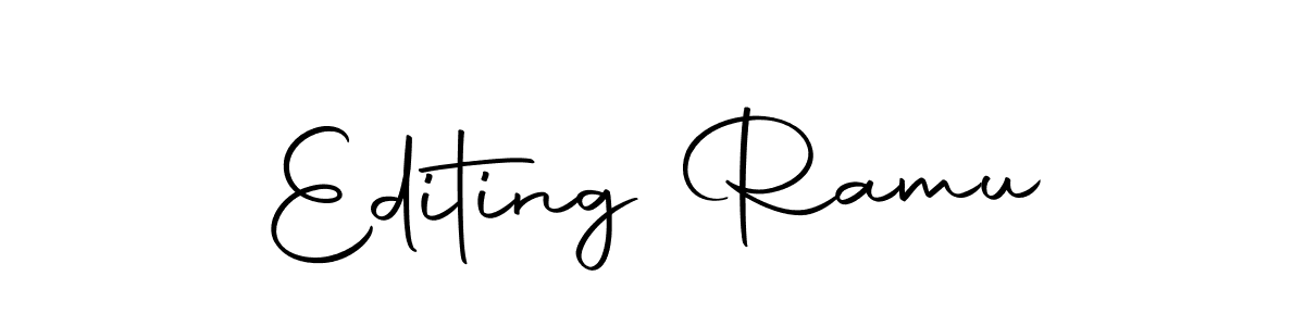 Use a signature maker to create a handwritten signature online. With this signature software, you can design (Autography-DOLnW) your own signature for name Editing Ramu. Editing Ramu signature style 10 images and pictures png