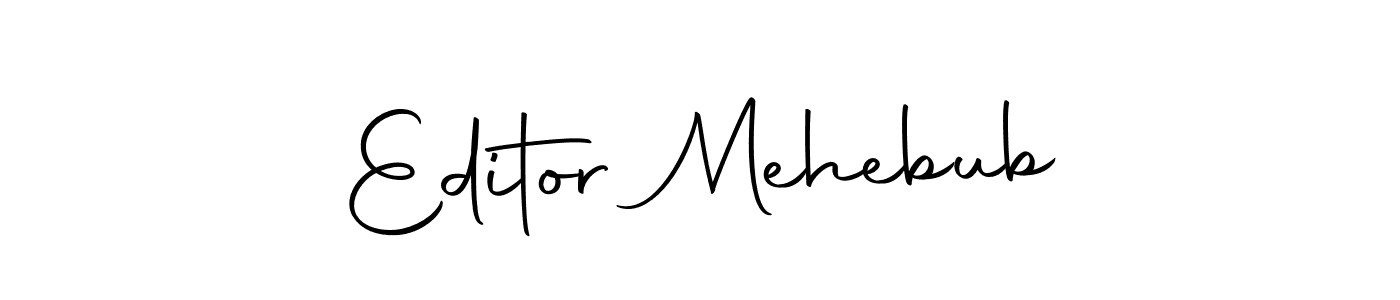 It looks lik you need a new signature style for name Editor Mehebub. Design unique handwritten (Autography-DOLnW) signature with our free signature maker in just a few clicks. Editor Mehebub signature style 10 images and pictures png