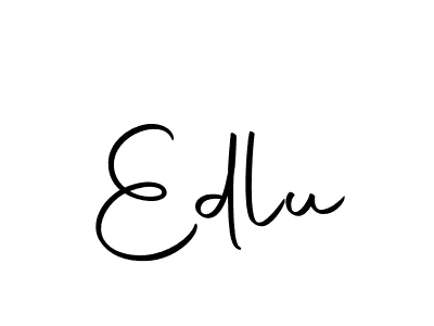Design your own signature with our free online signature maker. With this signature software, you can create a handwritten (Autography-DOLnW) signature for name Edlu. Edlu signature style 10 images and pictures png