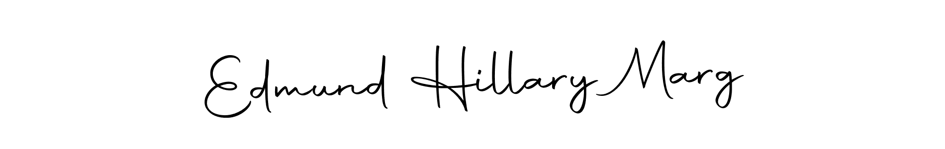 How to make Edmund Hillary Marg name signature. Use Autography-DOLnW style for creating short signs online. This is the latest handwritten sign. Edmund Hillary Marg signature style 10 images and pictures png
