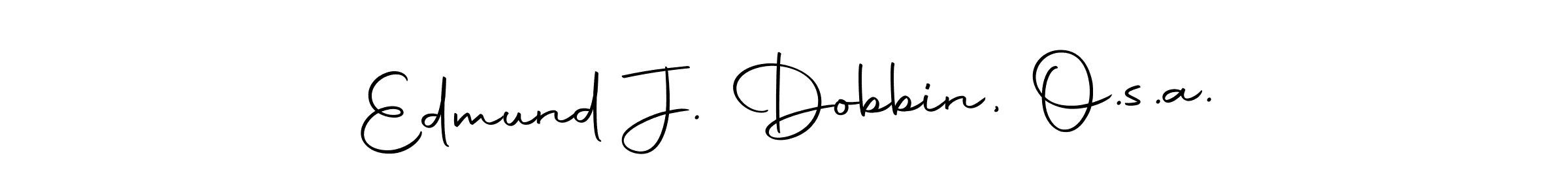 The best way (Autography-DOLnW) to make a short signature is to pick only two or three words in your name. The name Edmund J. Dobbin, O.s.a. include a total of six letters. For converting this name. Edmund J. Dobbin, O.s.a. signature style 10 images and pictures png