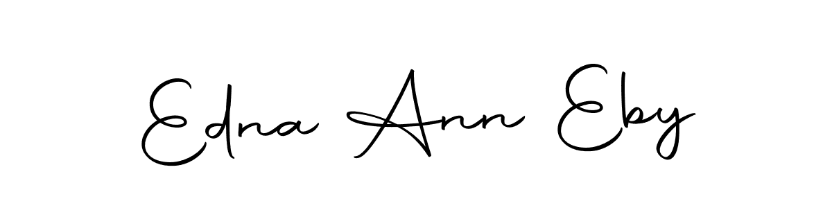 How to make Edna Ann Eby name signature. Use Autography-DOLnW style for creating short signs online. This is the latest handwritten sign. Edna Ann Eby signature style 10 images and pictures png