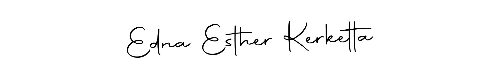 How to make Edna Esther Kerketta name signature. Use Autography-DOLnW style for creating short signs online. This is the latest handwritten sign. Edna Esther Kerketta signature style 10 images and pictures png