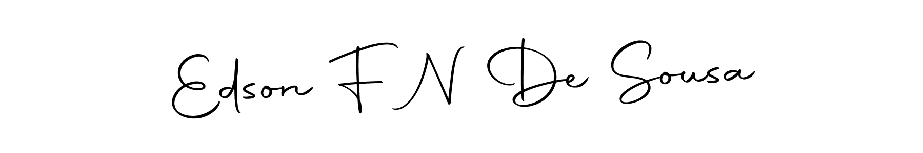 How to make Edson F N De Sousa name signature. Use Autography-DOLnW style for creating short signs online. This is the latest handwritten sign. Edson F N De Sousa signature style 10 images and pictures png