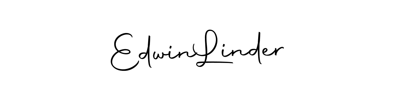 How to make Edwin  Linder name signature. Use Autography-DOLnW style for creating short signs online. This is the latest handwritten sign. Edwin  Linder signature style 10 images and pictures png