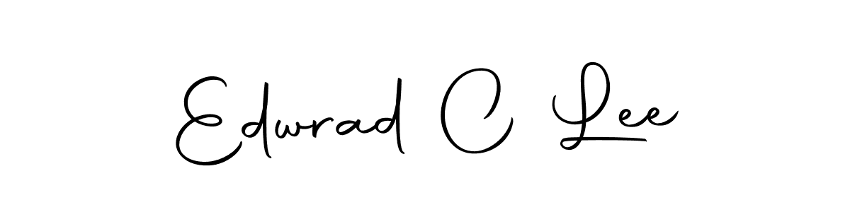 How to make Edwrad C Lee name signature. Use Autography-DOLnW style for creating short signs online. This is the latest handwritten sign. Edwrad C Lee signature style 10 images and pictures png