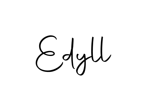 You should practise on your own different ways (Autography-DOLnW) to write your name (Edyll) in signature. don't let someone else do it for you. Edyll signature style 10 images and pictures png