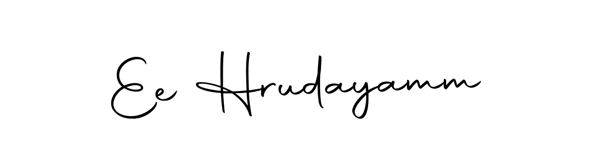 How to make Ee Hrudayamm name signature. Use Autography-DOLnW style for creating short signs online. This is the latest handwritten sign. Ee Hrudayamm signature style 10 images and pictures png