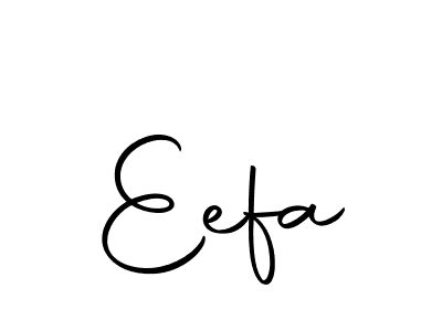 Use a signature maker to create a handwritten signature online. With this signature software, you can design (Autography-DOLnW) your own signature for name Eefa. Eefa signature style 10 images and pictures png