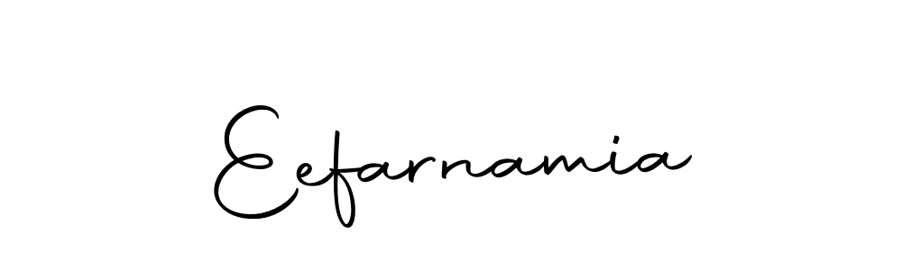 Similarly Autography-DOLnW is the best handwritten signature design. Signature creator online .You can use it as an online autograph creator for name Eefarnamia. Eefarnamia signature style 10 images and pictures png