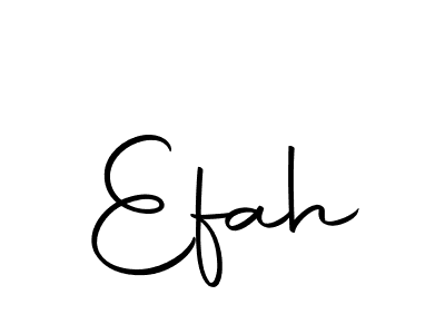 Use a signature maker to create a handwritten signature online. With this signature software, you can design (Autography-DOLnW) your own signature for name Efah. Efah signature style 10 images and pictures png