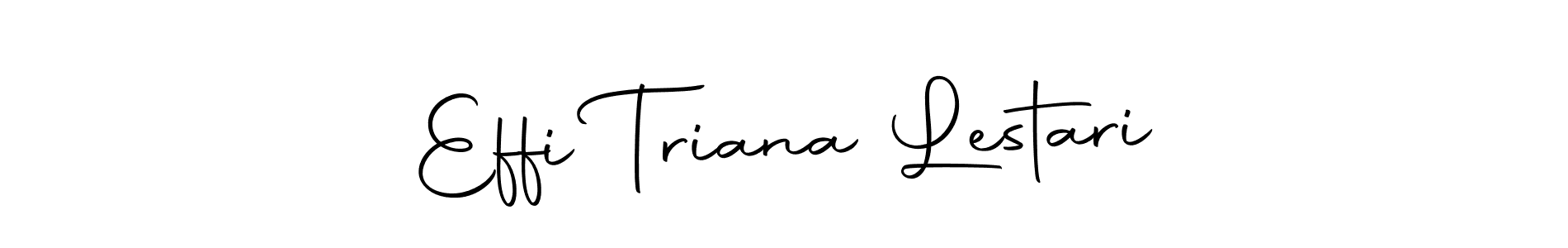The best way (Autography-DOLnW) to make a short signature is to pick only two or three words in your name. The name Effi Triana Lestari include a total of six letters. For converting this name. Effi Triana Lestari signature style 10 images and pictures png