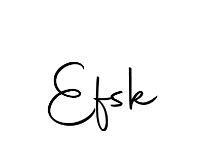 Use a signature maker to create a handwritten signature online. With this signature software, you can design (Autography-DOLnW) your own signature for name Efsk. Efsk signature style 10 images and pictures png