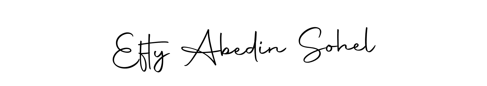 You should practise on your own different ways (Autography-DOLnW) to write your name (Efty Abedin Sohel) in signature. don't let someone else do it for you. Efty Abedin Sohel signature style 10 images and pictures png