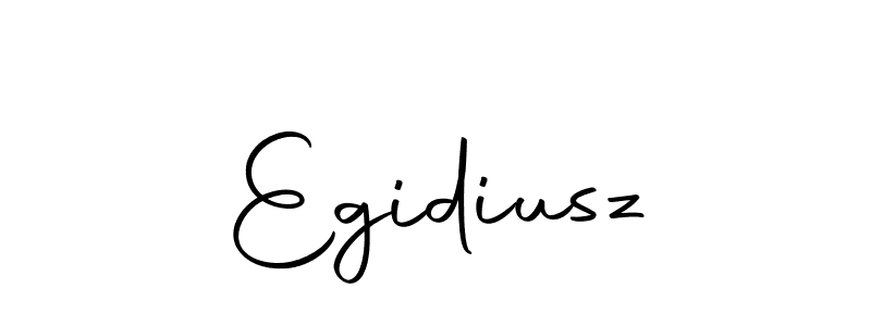 How to make Egidiusz name signature. Use Autography-DOLnW style for creating short signs online. This is the latest handwritten sign. Egidiusz signature style 10 images and pictures png