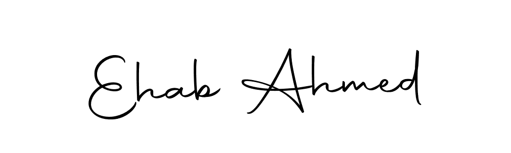 Design your own signature with our free online signature maker. With this signature software, you can create a handwritten (Autography-DOLnW) signature for name Ehab Ahmed. Ehab Ahmed signature style 10 images and pictures png