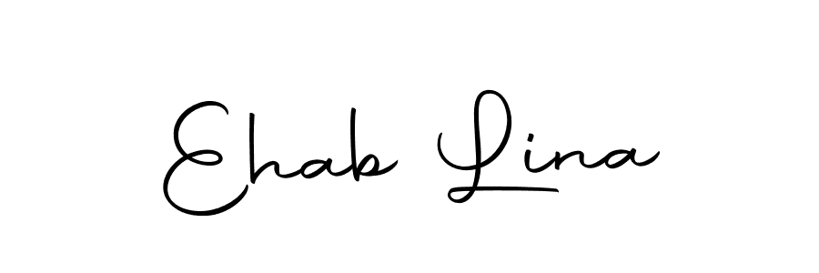 Use a signature maker to create a handwritten signature online. With this signature software, you can design (Autography-DOLnW) your own signature for name Ehab Lina. Ehab Lina signature style 10 images and pictures png