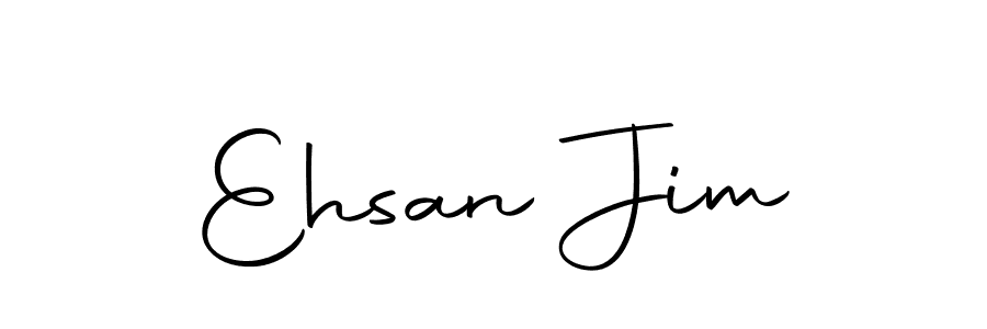 How to make Ehsan Jim name signature. Use Autography-DOLnW style for creating short signs online. This is the latest handwritten sign. Ehsan Jim signature style 10 images and pictures png