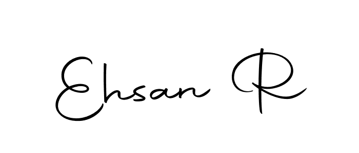 How to make Ehsan R name signature. Use Autography-DOLnW style for creating short signs online. This is the latest handwritten sign. Ehsan R signature style 10 images and pictures png