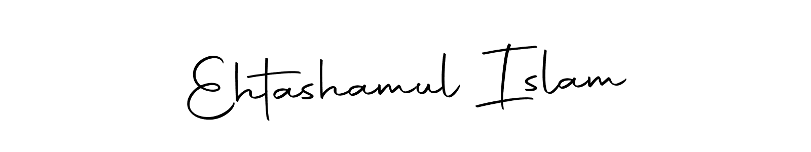 Create a beautiful signature design for name Ehtashamul Islam. With this signature (Autography-DOLnW) fonts, you can make a handwritten signature for free. Ehtashamul Islam signature style 10 images and pictures png