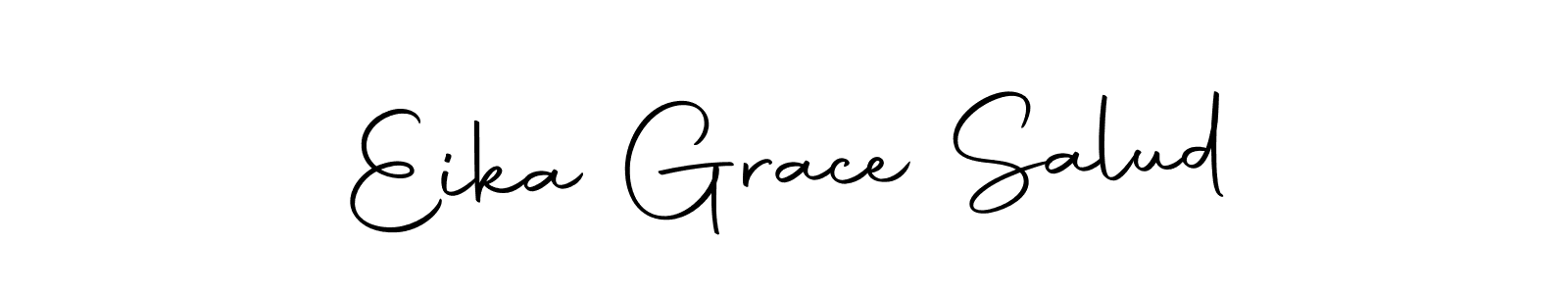 You can use this online signature creator to create a handwritten signature for the name Eika Grace Salud. This is the best online autograph maker. Eika Grace Salud signature style 10 images and pictures png
