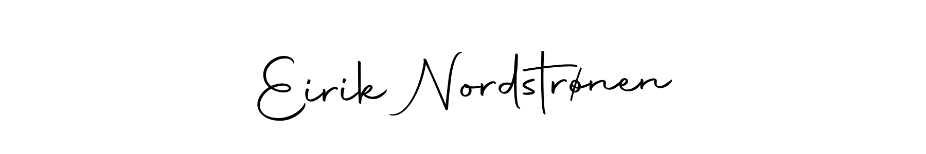 How to make Eirik Nordstrønen name signature. Use Autography-DOLnW style for creating short signs online. This is the latest handwritten sign. Eirik Nordstrønen signature style 10 images and pictures png