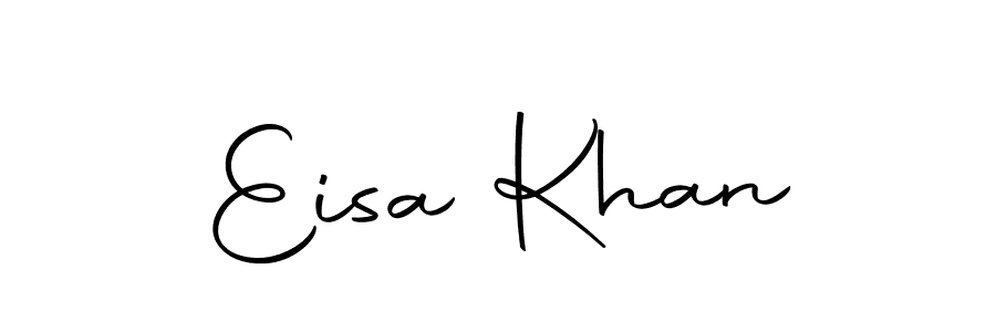 How to make Eisa Khan name signature. Use Autography-DOLnW style for creating short signs online. This is the latest handwritten sign. Eisa Khan signature style 10 images and pictures png