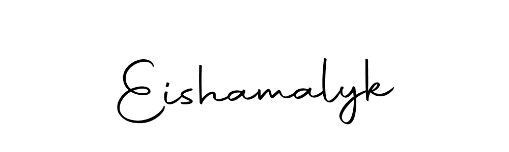 Create a beautiful signature design for name Eishamalyk. With this signature (Autography-DOLnW) fonts, you can make a handwritten signature for free. Eishamalyk signature style 10 images and pictures png